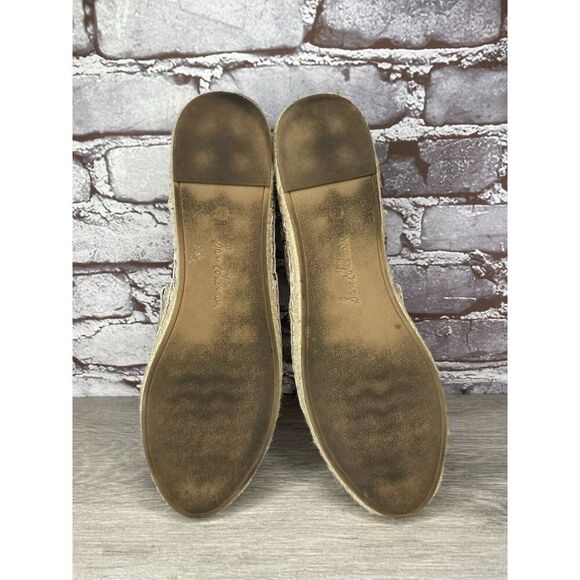 Sam Edelman Chloe Pink Beige Snake Skin Embossed Espadrilles Women’s 10M US/40EU - Picture 7 of 16